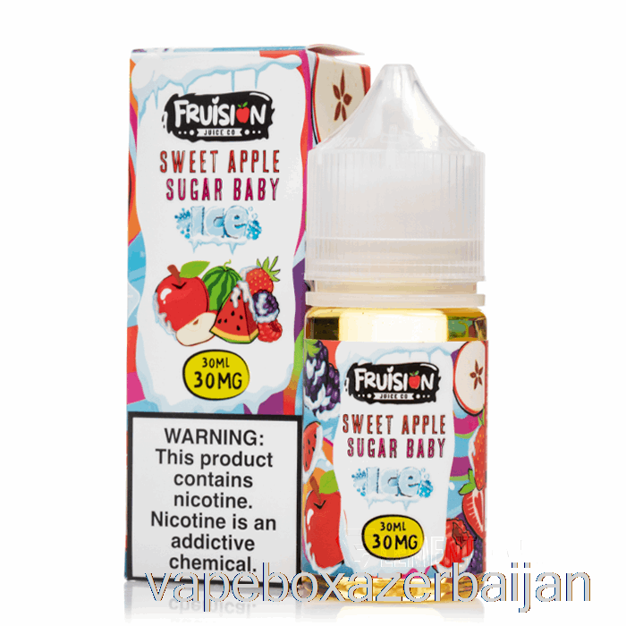 E-Juice Vape ICED Sweet Apple Sugar Baby - Fruision Salts - 30mL 30mg